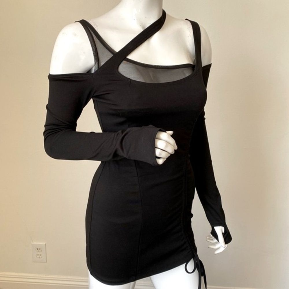 POSTER GIRL Black Cutout Long Sleeve Mini Dress